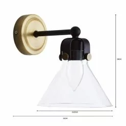 Dunelm Paulson Bathroom Wall Light Antique Brass -DUNEL House Shop 1000182579 alt07