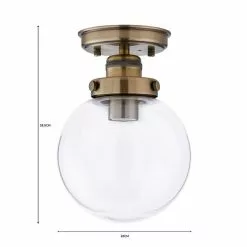 Dunelm Broden Bathroom Flush Fitting Antique Brass -DUNEL House Shop 1000182583 alt07