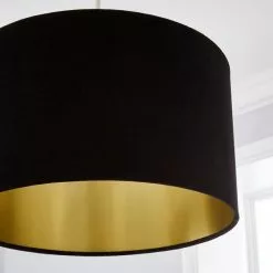 Dunelm Clara Velvet Shade 40cm Black -DUNEL House Shop 1000182764 alt02