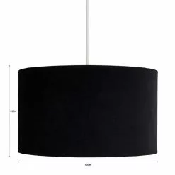 Dunelm Clara Velvet Shade 40cm Black -DUNEL House Shop 1000182764 alt07