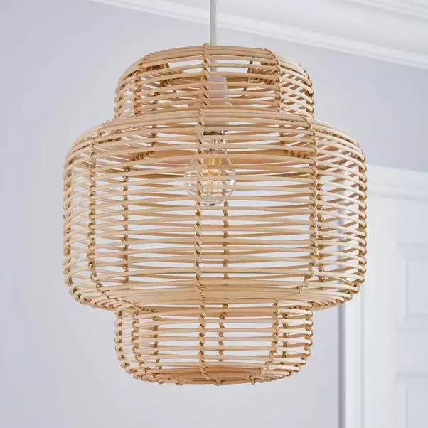 The Edited Life Wicker Tiered Easy Fit Pendant Natural 4 The Edited Life Wicker Tiered Easy Fit Pendant Natural - Image 2