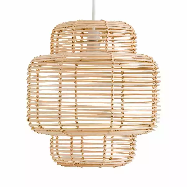 The Edited Life Wicker Tiered Easy Fit Pendant Natural 6 The Edited Life Wicker Tiered Easy Fit Pendant Natural - Image 4
