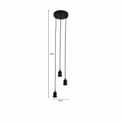 Dunelm Charlie 3 Light Cluster Flex Fitting -DUNEL House Shop 1000182921 alt07