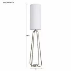 Dunelm Robyn Dual Lit Integrated LED Floor Lamp White -DUNEL House Shop 1000182924 alt07