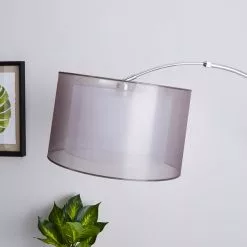 Dunelm Echo Organza Arc Floor Lamp Grey -DUNEL House Shop 1000182926 alt02