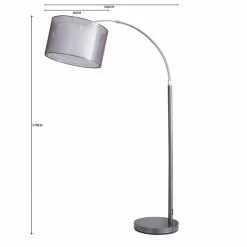 Dunelm Echo Organza Arc Floor Lamp Grey -DUNEL House Shop 1000182926 alt07