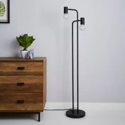 Dunelm Bradford Floor Lamp Matt Black -DUNEL House Shop 1000182958 alt01