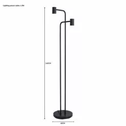 Dunelm Bradford Floor Lamp Matt Black -DUNEL House Shop 1000182958 alt07