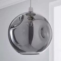 Dunelm Alexis Glass Easy-Fit Pendant 25cm -DUNEL House Shop 1000183014 alt01