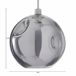 Dunelm Alexis Glass Easy-Fit Pendant 25cm -DUNEL House Shop 1000183014 alt07