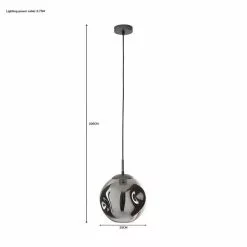 Dunelm Alexis Glass 1 Light Pendant Ceiling Fitting 13 Dunelm Alexis Glass 1 Light Pendant Ceiling Fitting -DUNEL House Shop 1000183024 alt05