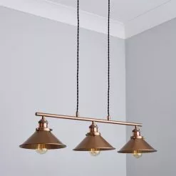 Dunelm Logan 3 Light Diner Ceiling Fitting -DUNEL House Shop 1000183031 alt01