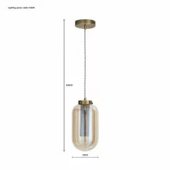Dunelm Safi Mesh 1 Light Pendant Ceiling Fitting Antique Brass -DUNEL House Shop 1000183034 alt07