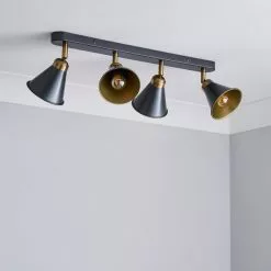 Dunelm Logan 4 Light Grey Spotlight Bar -DUNEL House Shop 1000183040 alt01