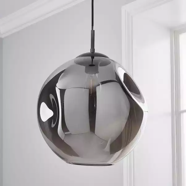 Dunelm Alexis DimpIed Glass 1 Light Pendant Ceiling Fitting 4 Dunelm Alexis DimpIed Glass 1 Light Pendant Ceiling Fitting - Image 2