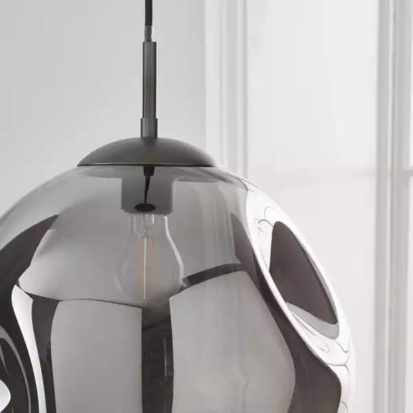 Dunelm Alexis DimpIed Glass 1 Light Pendant Ceiling Fitting 5 Dunelm Alexis DimpIed Glass 1 Light Pendant Ceiling Fitting - Image 3