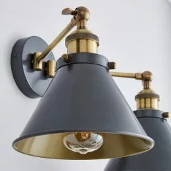 Dunelm Logan Dual Wall Light Grey -DUNEL House Shop 1000183097 alt02