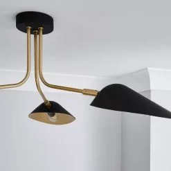 Dunelm Savona 3 Light Ceiling Fitting Black -DUNEL House Shop 1000183099 alt02