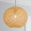 Dunelm Abaca Ball 27cm Natural Easy Fit Pendant -DUNEL House Shop 20598198