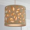 Botanical Leaf Cut Out Lamp Shade 25cm Nat