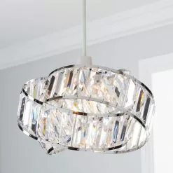 Dunelm Lilia Acrylic Clear Easy Fit Pendant