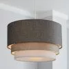 Elements Eclipse 3 Tier Lamp Shade 40cm Grey -DUNEL House Shop 30215012