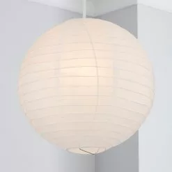 Dunelm Paper Lantern 35cm White Easy Fit Pendant