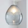Dunelm Jasmine Grey Glass Easy Fit Pendant