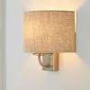 Dunelm Preston Ivory Linen Shaded Wall Light -DUNEL House Shop 30274337