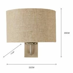 Dunelm Preston Ivory Linen Shaded Wall Light -DUNEL House Shop 30274337 alt05