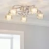 Dunelm Seychelles 5 Light Chrome Ceiling Fitting -DUNEL House Shop 30275916