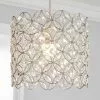 Dunelm Arden Floral Chrome Easy Fit Pendant -DUNEL House Shop 30275951