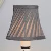 Dunelm Twisted Pleat Candle Lamp Shade 12cm Grey -DUNEL House Shop 30464634