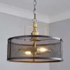 Dunelm Kalix 2 Light Mesh Black Gold Ceiling Fitting -DUNEL House Shop 30464740