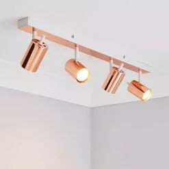 Dunelm Carter 4 Light Copper Spotlight