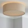 Kirsty Shade Taupe Flush Ceiling Fitting -DUNEL House Shop 30576098