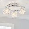 Dunelm Cecilie 3 Light Crystal Semi-Flush Ceiling Fitting -DUNEL House Shop 30576100