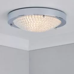 Dunelm Aegean Crystal Bathroom Flush Ceiling Fitting