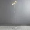 Dunelm Arta 3 Arm Smoked Glass Floor Lamp