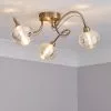 Dunelm Temossi 3 Light Mercury Glass Semi-Flush Ceiling Fitting -DUNEL House Shop 30625042