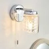 Dunelm Hylton Glass Bathroom Wall Light -DUNEL House Shop 30647896