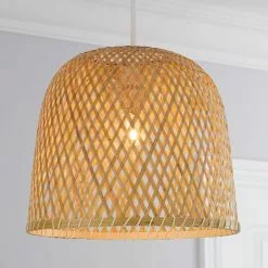 Dunelm Leena Bamboo Easy Fit Pendant
