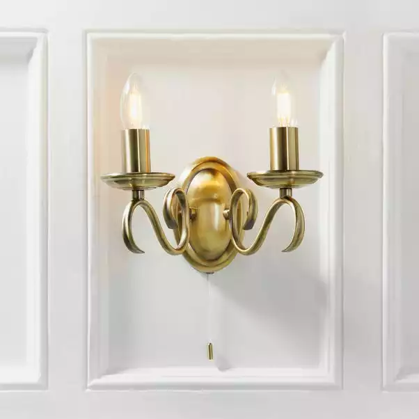 Vogue Lighting Vogue Bernice 2 Light Wall Light Antique Brass 3 Vogue Lighting Vogue Bernice 2 Light Wall Light Antique Brass