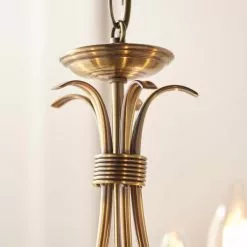 Vogue Lighting Vogue Bernice 5 Light Candelabra Ceiling Fitting Antique Brass -DUNEL House Shop 30671118 alt04