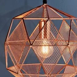 Vogue Lighting Vogue Armour Copper Pendant Ceiling Fitting -DUNEL House Shop 30671163 alt04