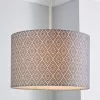 Dunelm Oslo Drum Lamp Shade 30cm Grey -DUNEL House Shop 30671254
