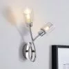 Dunelm Grace 2 Light Chrome Wall Light -DUNEL House Shop 30671386