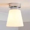 Dunelm Delavin 1 Light Pendant Frosted Glass Flush Ceiling Fitting -DUNEL House Shop 30671402