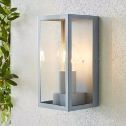 Dunelm London Grey Industrial Outdoor Wall Light