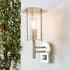 Dunelm Derek PIR Sensor Glass Steel Outdoor Wall Light -DUNEL House Shop 30671415